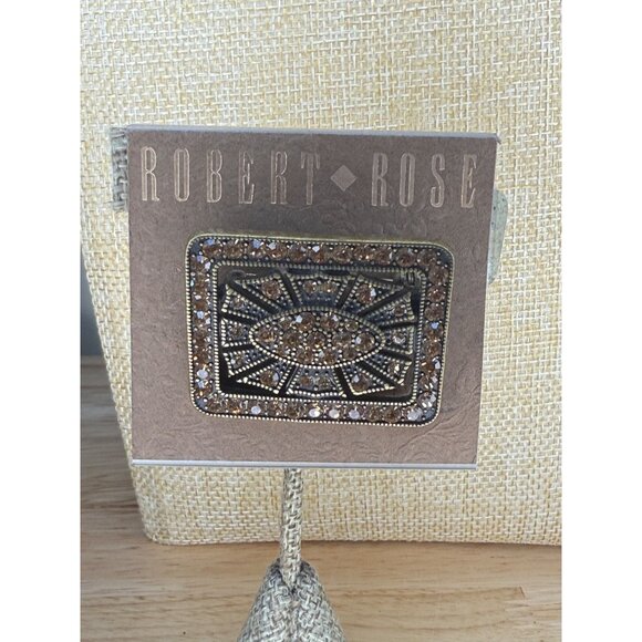 Robert Rose Vintage-Style Rhinestone Brooch - Picture 1 of 6